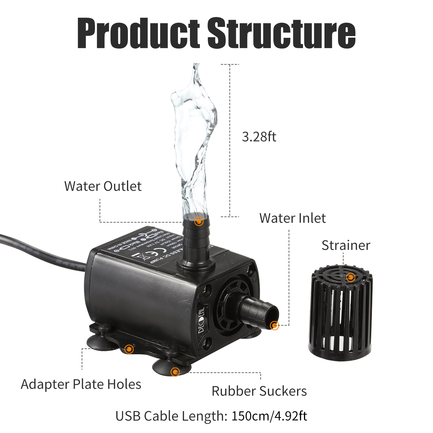 DECDEAL USB Water Pump with St - Water Pump Submersible Mini ulasan dan harga